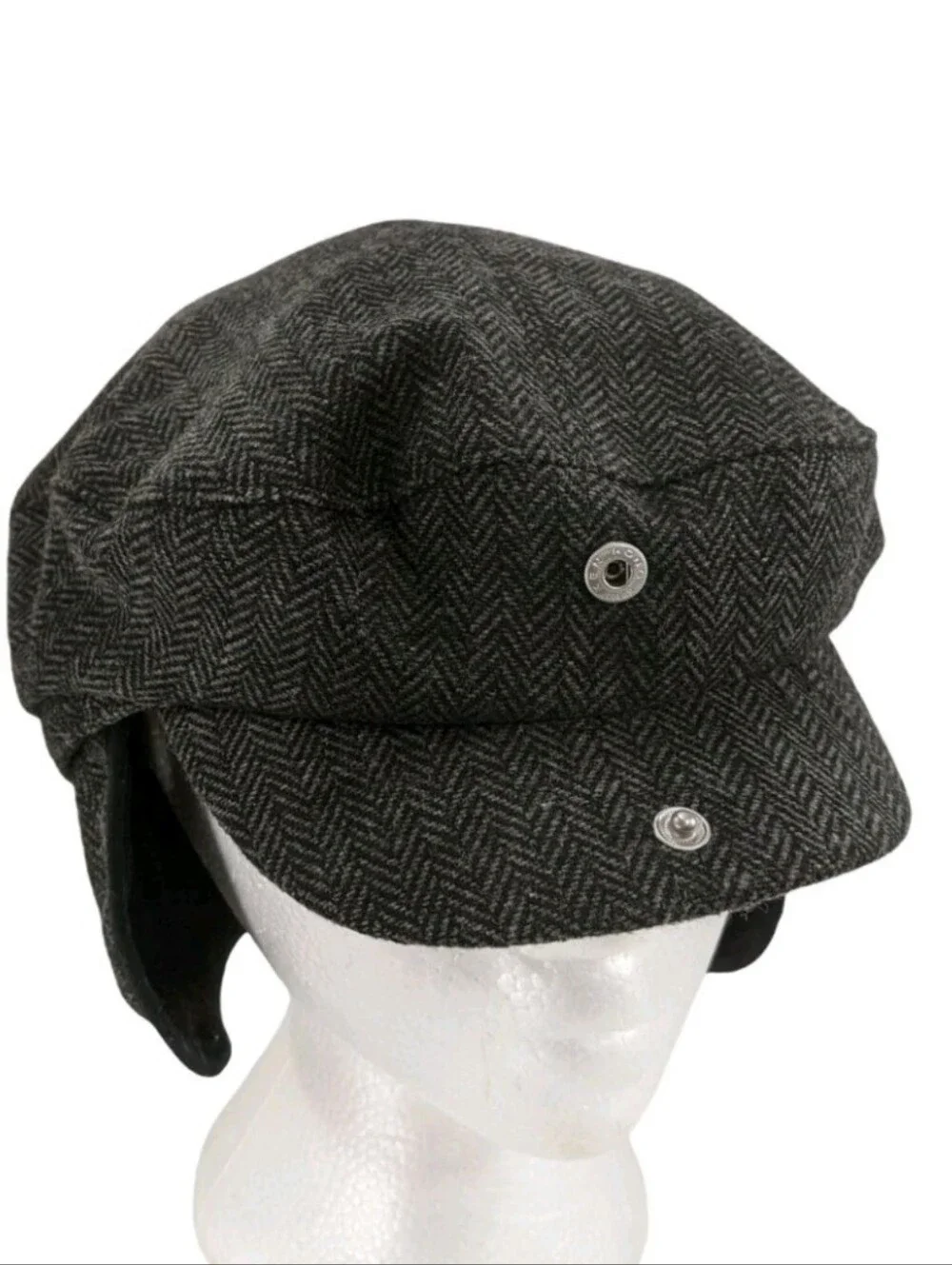 Dockers Brown Herringbone Newsboy Cap